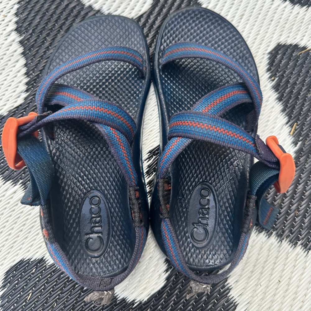 Chaco Kids Sandals - Blue and Orange size 2